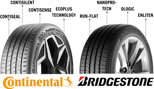 Technology-of-continental-vs-bridgestone-tires