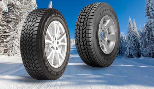 Traction-on-Snow-and-Ice-of-goodyear-nordic-vs-firestone-winterforce