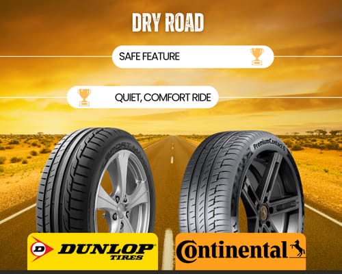 Dry-performance-of-dunlop-vs-continental-tires