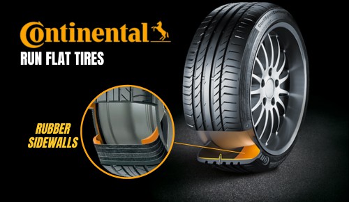 Reinforced-rubber-sidewalls-of-continental-tires-run-flat